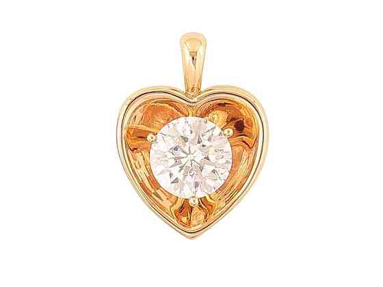 Кулон Позолота 18K «Сердечко с кристаллом» 283522 ТМ Xuping Киев