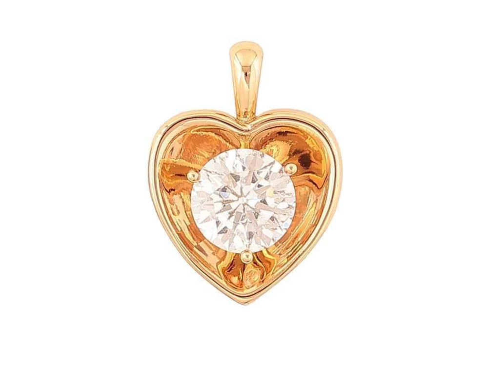 Кулон Позолота 18K «Сердечко с кристаллом» 283522 ТМ Xuping Киев - изображение 1