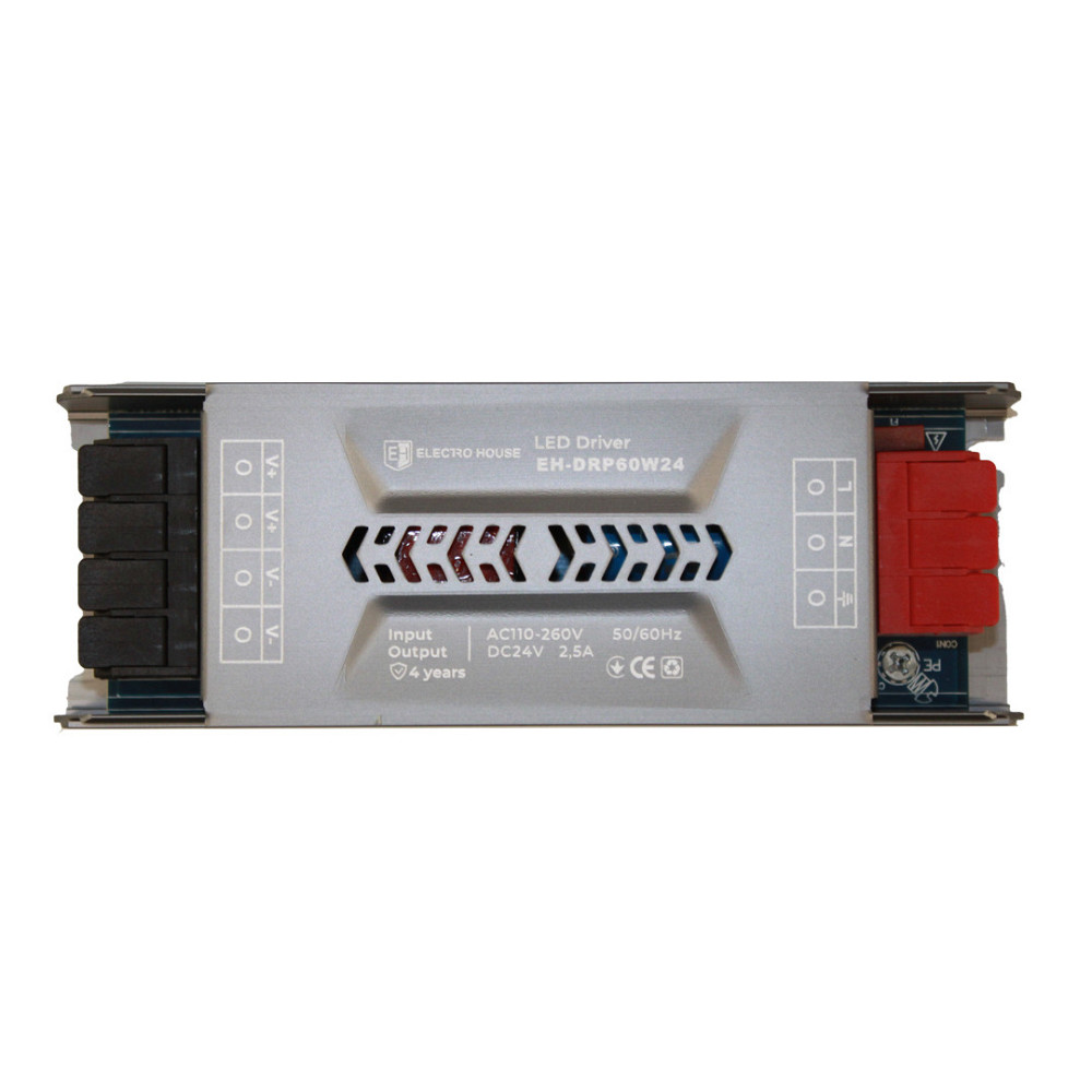 LED драйвер 60 Вт 24 В, серия IP20 Pro, гарантия 4 года Днепр - изображение 1