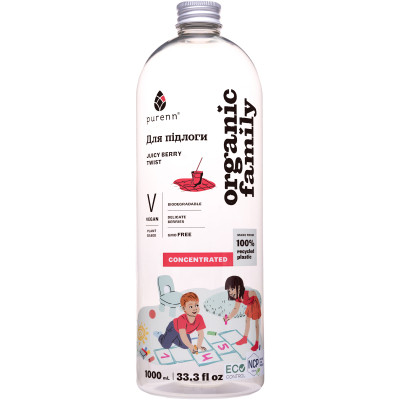 Засіб для миття підлоги Purenn Organic Family Juicy Berry Twist з ягодами 1 л (4751024880760) Вінниця - фото 1
