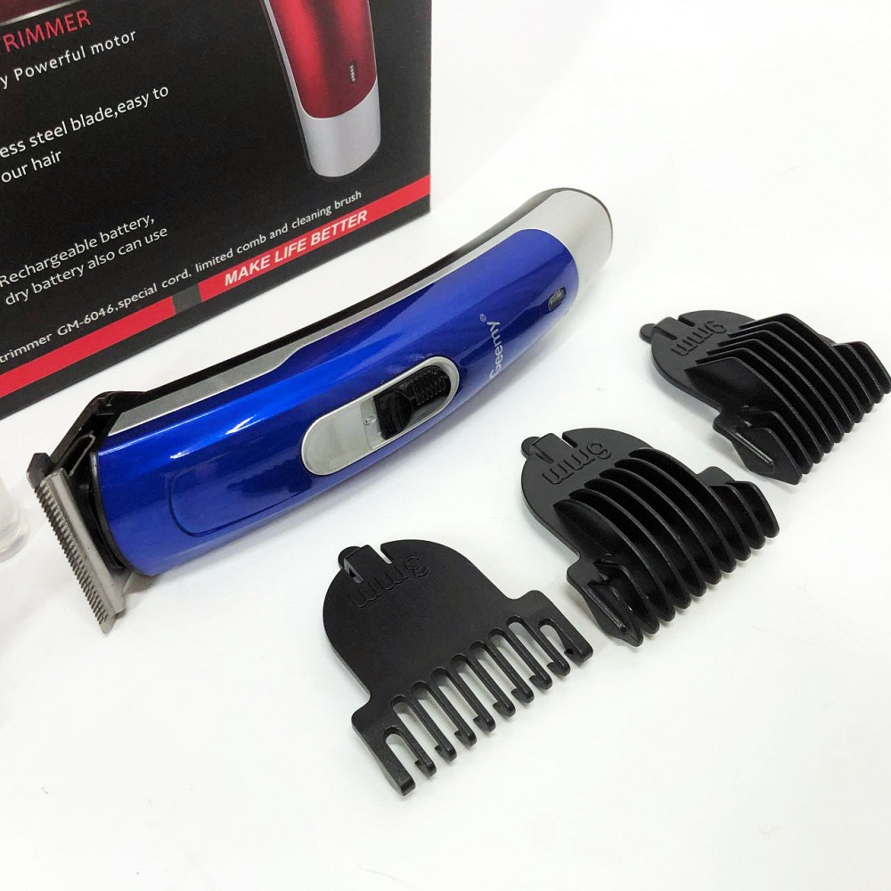 Електрична машинка з насадкою для бороди Gemei GM-6046, Універсальні машинки для стрижки волосся IS-58 Львів - фото 5