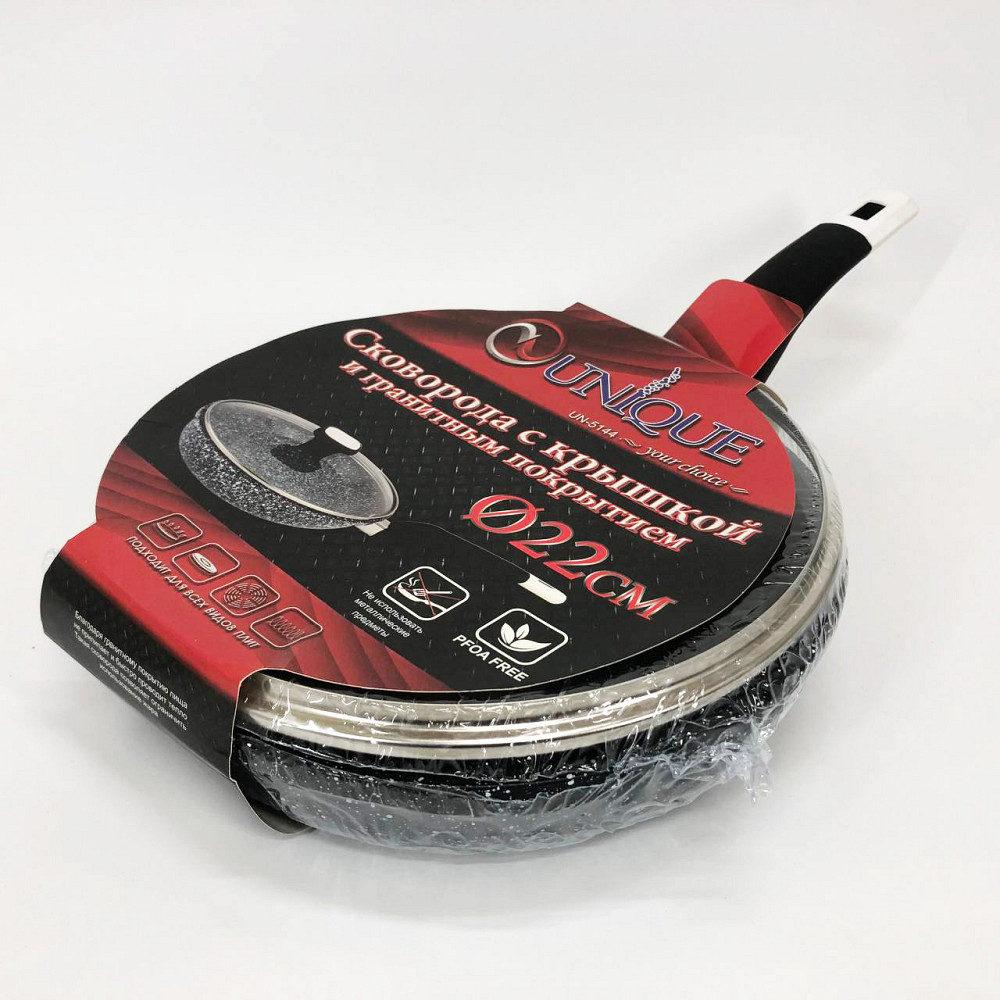 Сковорода з алюмінієвим шаром, Сковорода для індукційних варильних панелей з ручкою алюміній DR-46 Івано-Франківськ - фото 2