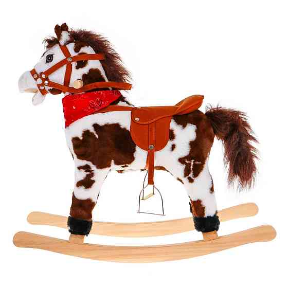 Коник-гойдалка Ramiz TM152A, коричнево-білий Київ