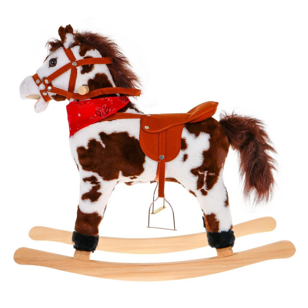 Коник-гойдалка Ramiz TM152A, коричнево-білий Київ - фото 3