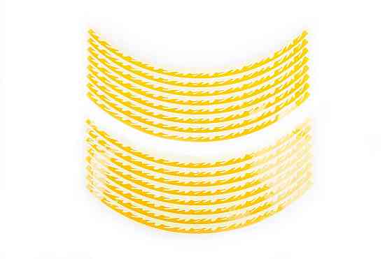 Наклейка на колесо 17 декор (16шт, жовта) (#6065) Мукачево