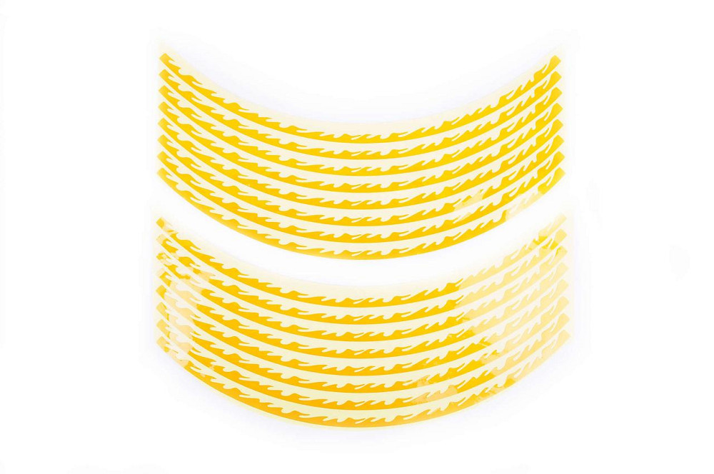 Наклейка на колесо 17 декор (16шт, жовта) (#6065) Мукачево - фото 1