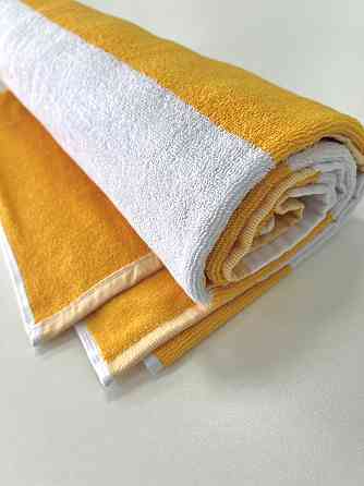 Пляжное полотенце махровое Ideal Textile в полоску 90х170 см (56860346) жовта смужка Черновцы