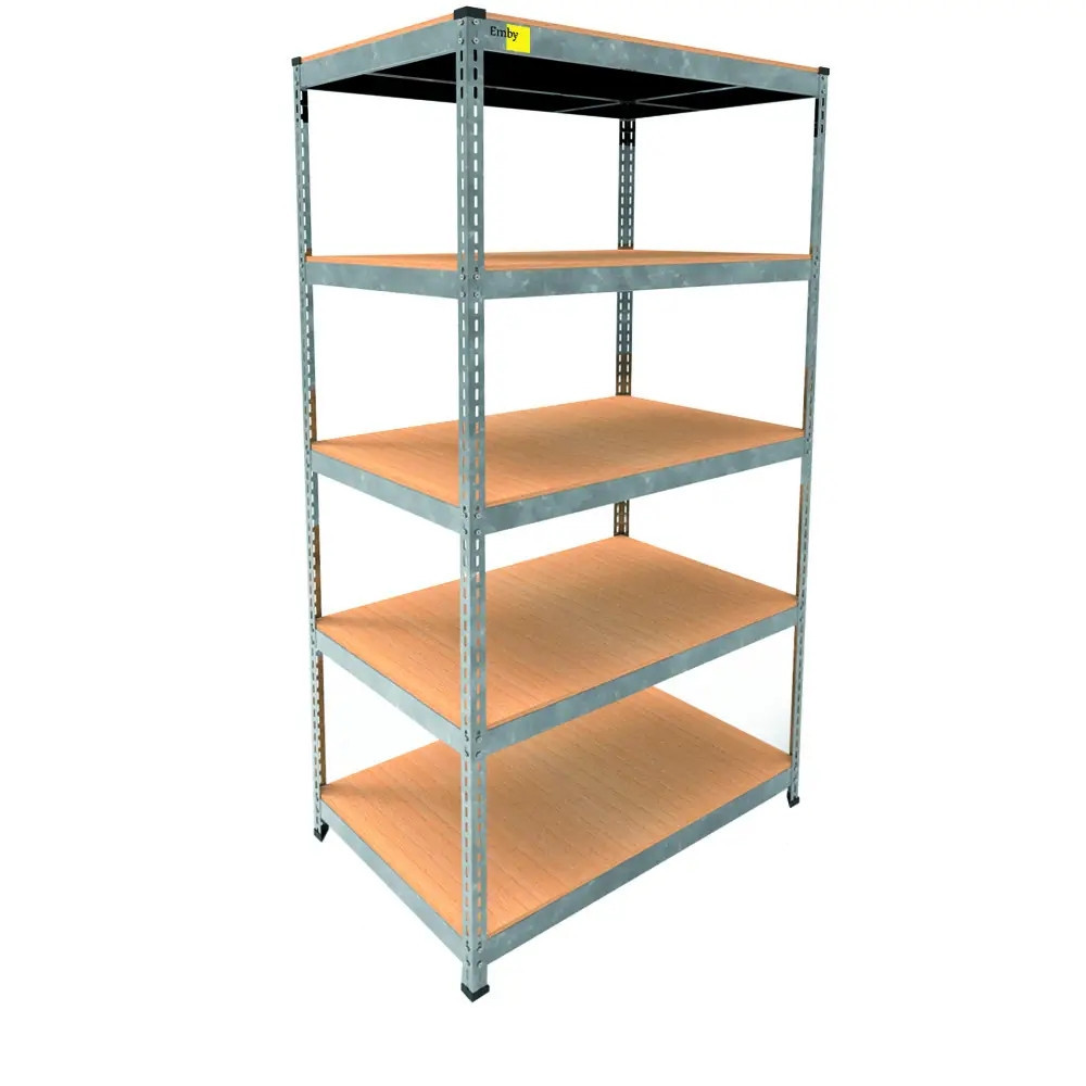 Металлический стеллаж Emby Light Series (размер 1800х900x600мм) 5 полок ДСП до 100кг Оцинкованый Винница - изображение 1