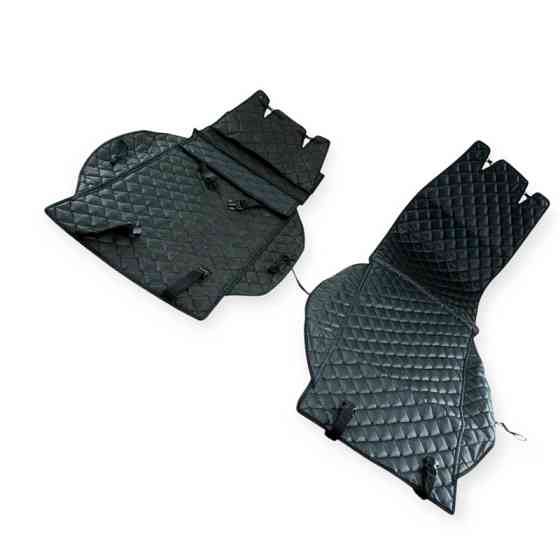 Накидки сидіння чорна (2шт) шкірзам ромб, нитка на Мукачево