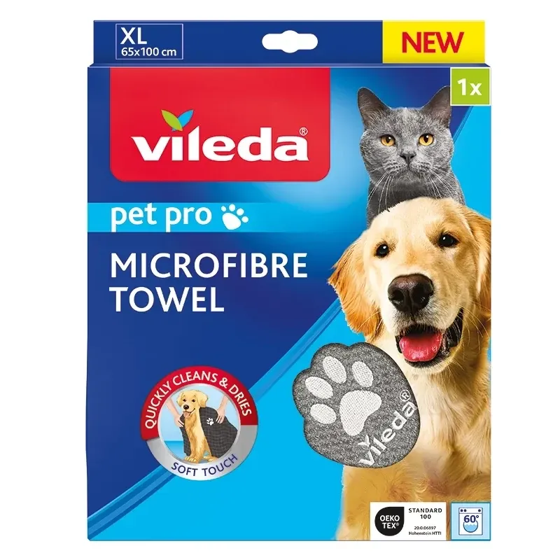 Полотенце из микрофибры 100х65 см для животных Vileda Pet Pro XL (172651) Нововолынск - изображение 5