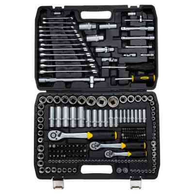 Набор инструментов Sigma насадок торцевых и бит 1/4", 3/8", 1/2" 216шт CrV (6003841) Винница