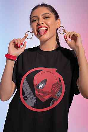 Футболка з аніме принтом Суперхеро Біртхдай Суперхеро Гіфт оверсайз (S/M/L) Чорний AnimeJ1082 Дніпро