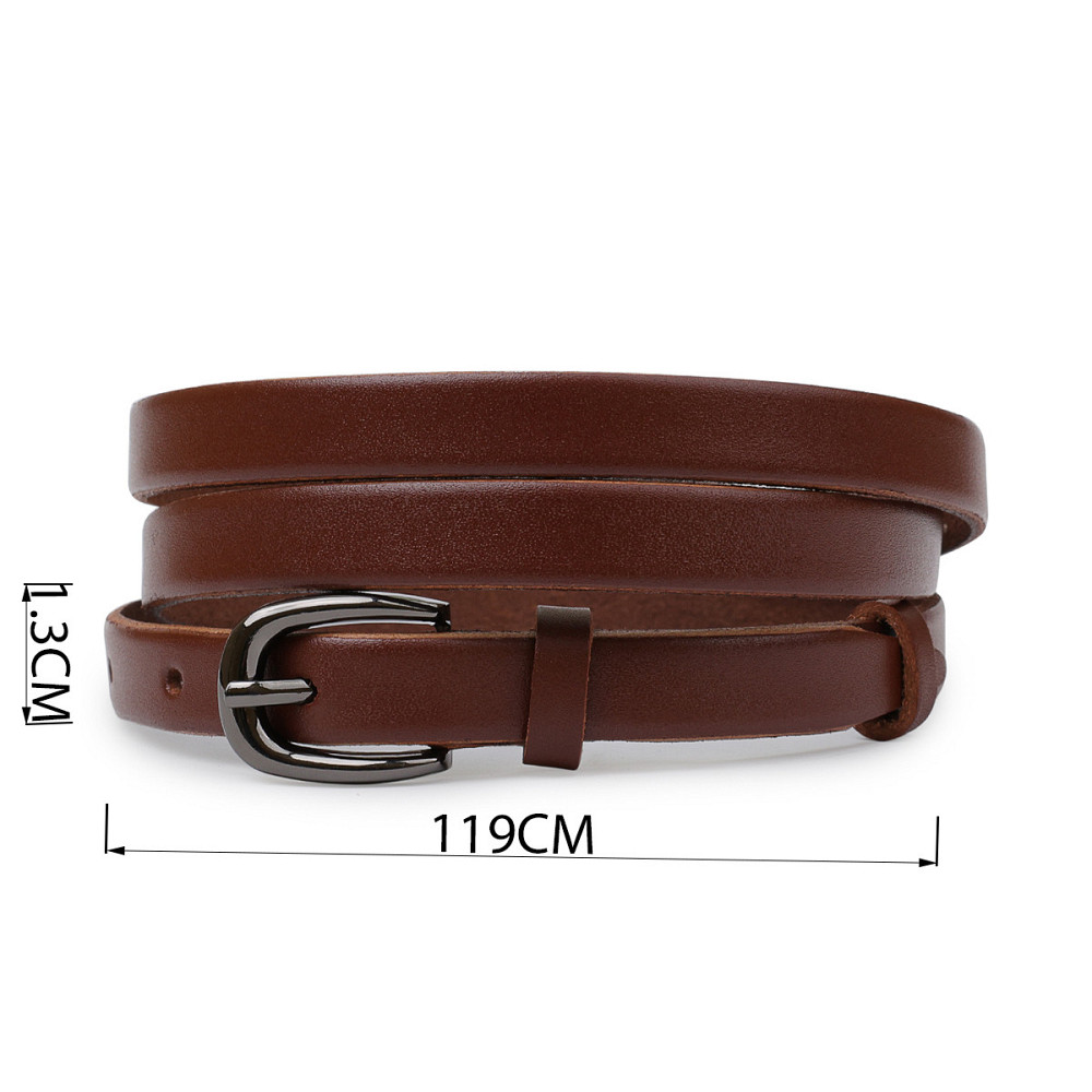 Гладкий кожаный женский ремень Vintage 20758 Коричневый Киев - изображение 4