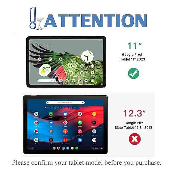 Чохол з клавіатурою Wineecy для Google Pixel Tablet 11 2023 UK розкладка Bluetooth магнітне кріплення з USB кабелем Київ