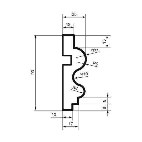 Молдинг фасадный Prestige Decor MC 106 Днепр