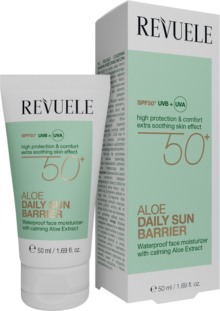Крем для лица из алоэ Aloe Daily Sun Barrier SPF 50+ Revuele 50 мл Киев - изображение 2