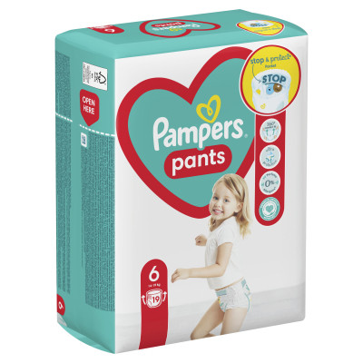 Підгузки Pampers трусики Pants Giant Розмір 6 (14-19 кг) 19 шт (8006540067802) Вінниця - фото 7