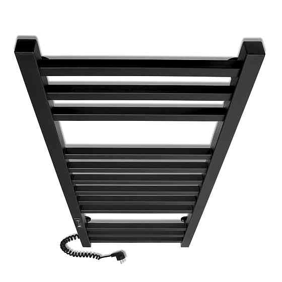 Електрична рушникосушка Laris Зебра Імідж ЧФЧ12 350Х900 Е чорна, ліве підключення Київ