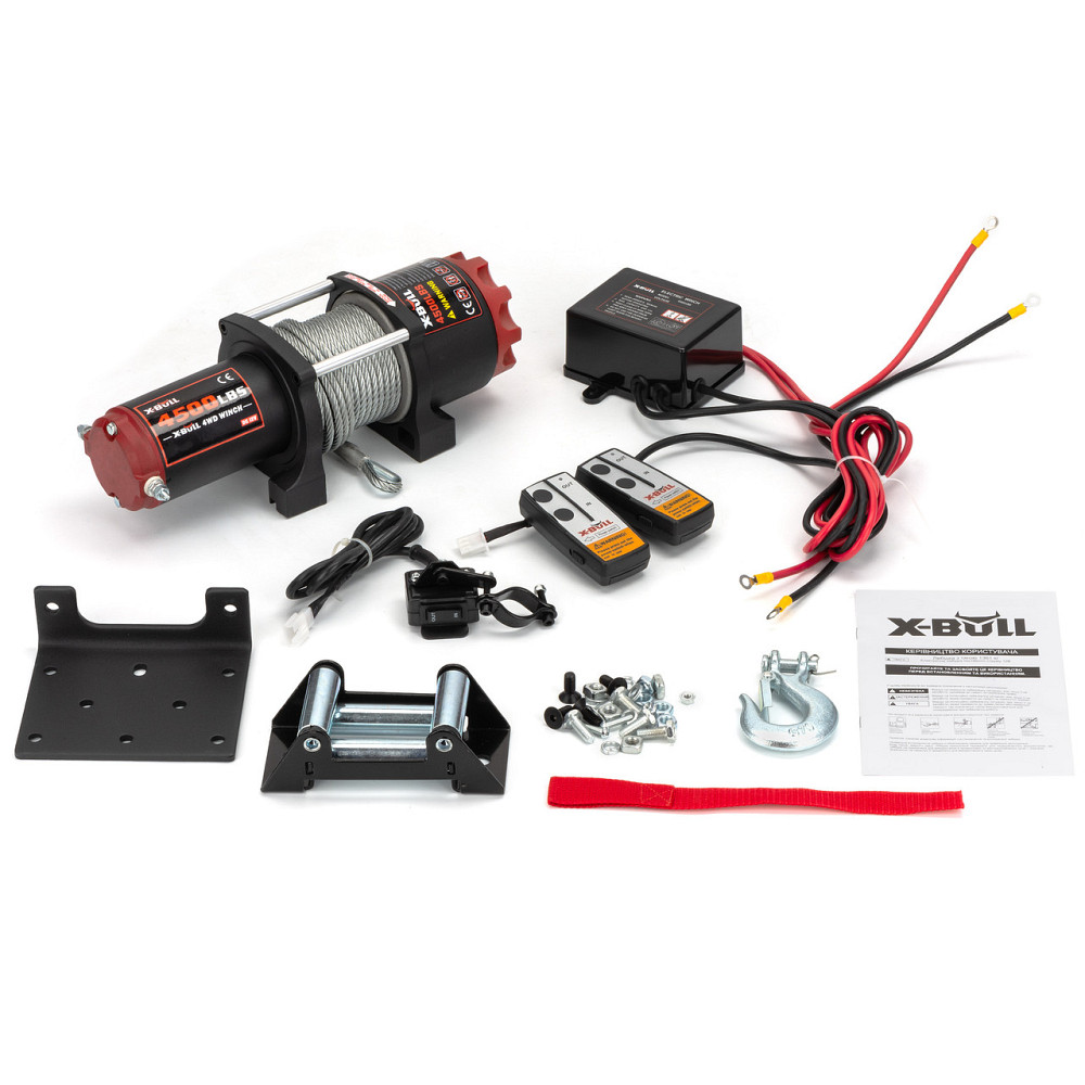 Электрическая Автомобильная Лебедка Для Внедорожников И Квадроциклов X-Bull 4500Lbs Лебедка Со Стальным Тросом Киев - изображение 3