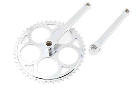 Зірка велосипедна (передня) 48T (+2 шатуни L-17 см, під коло, хром) (УКРАЇНА) Мукачево