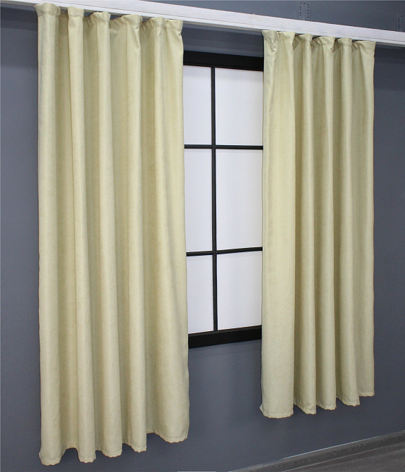 Комплект коротких штор VR-Textil Мікровелюр SPARTA № 844ш Кремовий 130х170 см 2 шт (35-0006) Київ - фото 4