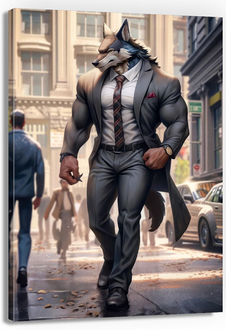 Картина Холсті в спортзал  Вовк  KLM_11 60х90 см Киев - изображение 1