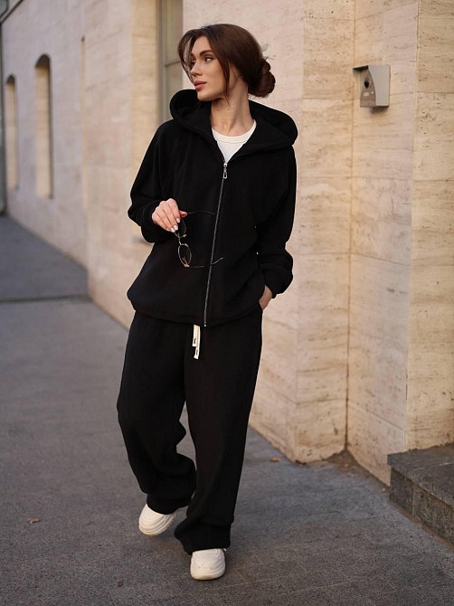 Жіночий теплий повсякденний костюм двійка з турецького двостороннього флісу Одеса - фото 5