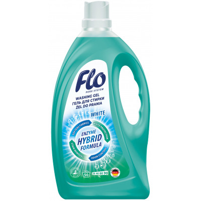 Гель для стирки Flo 4 в 1 White 2 л (5900948237733) Винница - изображение 1