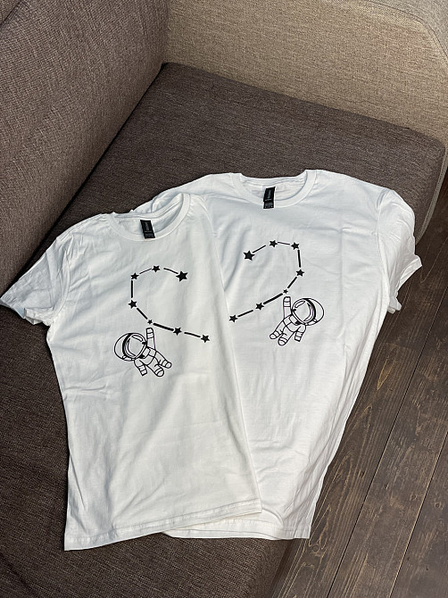 Парні футболки для закоханих з космонавтами XXL, L Черновцы - изображение 1
