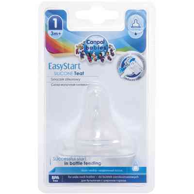 Соска Canpol babies EasyStart силіконова із широкою шийкою, вільна 1 шт. (21/720) Вінниця