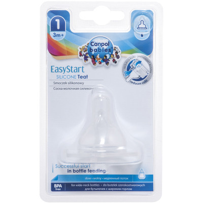 Соска Canpol babies EasyStart силіконова із широкою шийкою, вільна 1 шт. (21/720) Вінниця - фото 2