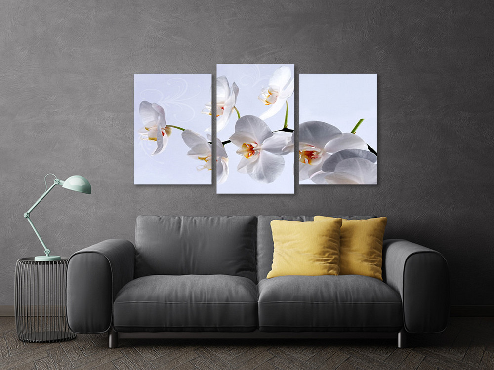 Модульна картина у вітальню/ спальню Біла орхідея  Art-577_3 100x150 см Київ - фото 3