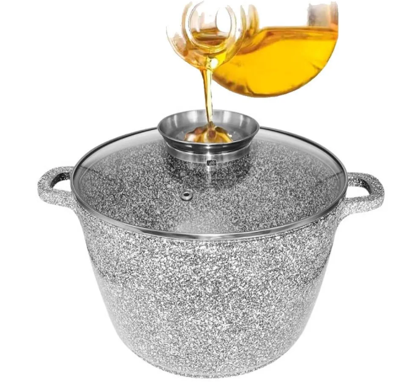 Казан алюминиевый круглый UNIQUE UN-5220 10 л, 28×20 см, с гранитным покрытием и крышкой Одесса - изображение 3