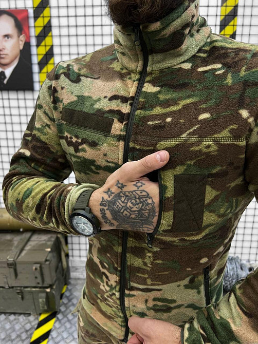 Флісова кофта зсу кофта фліска тактична армійська Мультикам військова з липучками 49 Одеса - фото 2