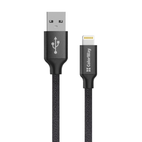 Кабель USB Lightning ColorWay CW-CBUL007-BK 2,4A 2м чорний Житомир