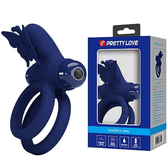 Ерекційне кільце - Pretty Love Powerful Vibro Butterfly Cock Ring Blue Sex Aura Київ