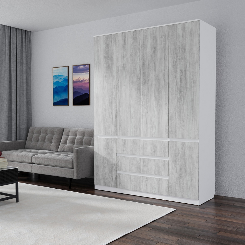 Розпашна шафа Смузі 29 1400 білий/урбан лайт Дніпро - фото 1