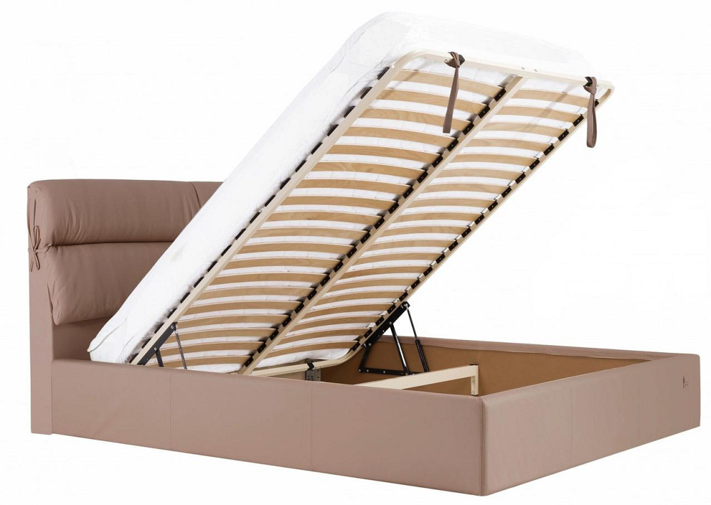 Кровать Edinburgh VIP 120 х 190 см Fly 2213 С дополнительной металлической цельносварной рамой Светло-коричневый Днепр - изображение 18