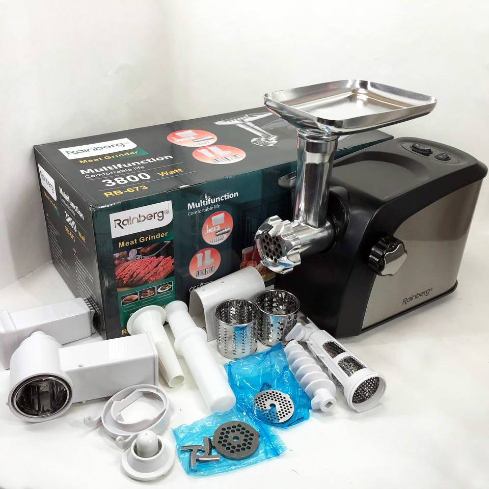 Електром'ясорубка з насадками для овочів, М'ясорубка 3 в 1 Електрична м'з високою потужністю EY-46 Львів - фото 18