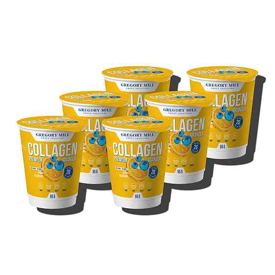 Набор 2Go Коллагеновая гранола Лимон Черника Gregory Mill Premium Granola (6 × 65 г), 390 г Киев