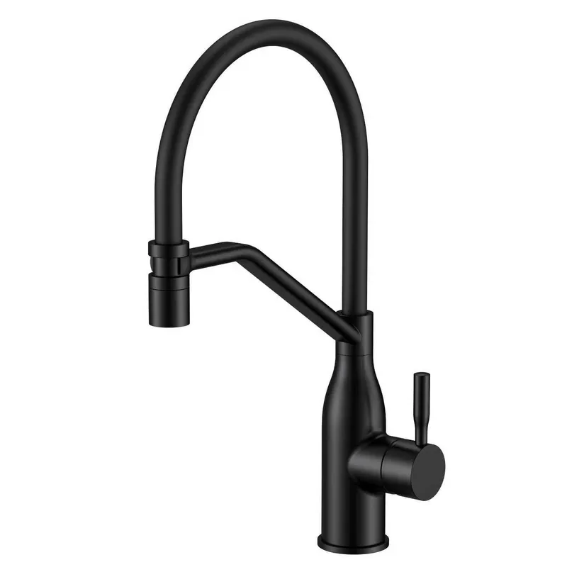 Змішувач для кухні MIXXUS PREMIUM GRAVITY 017 (NUT) BLACK REFL.BLACK (Колір чорний та силіконовий вилив чорний) (MI8408) Харьков - изображение 1