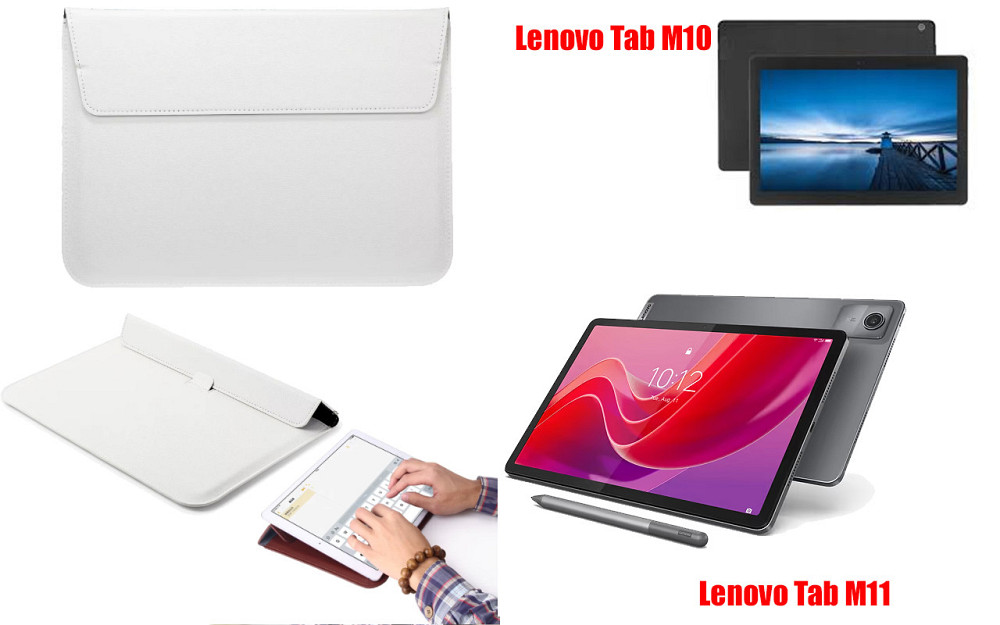 Чохол-конверт VitoCase для Lenovo Tab M10, Lenovo Tab M11, з функцією підставки для планшета Білий Київ - фото 1