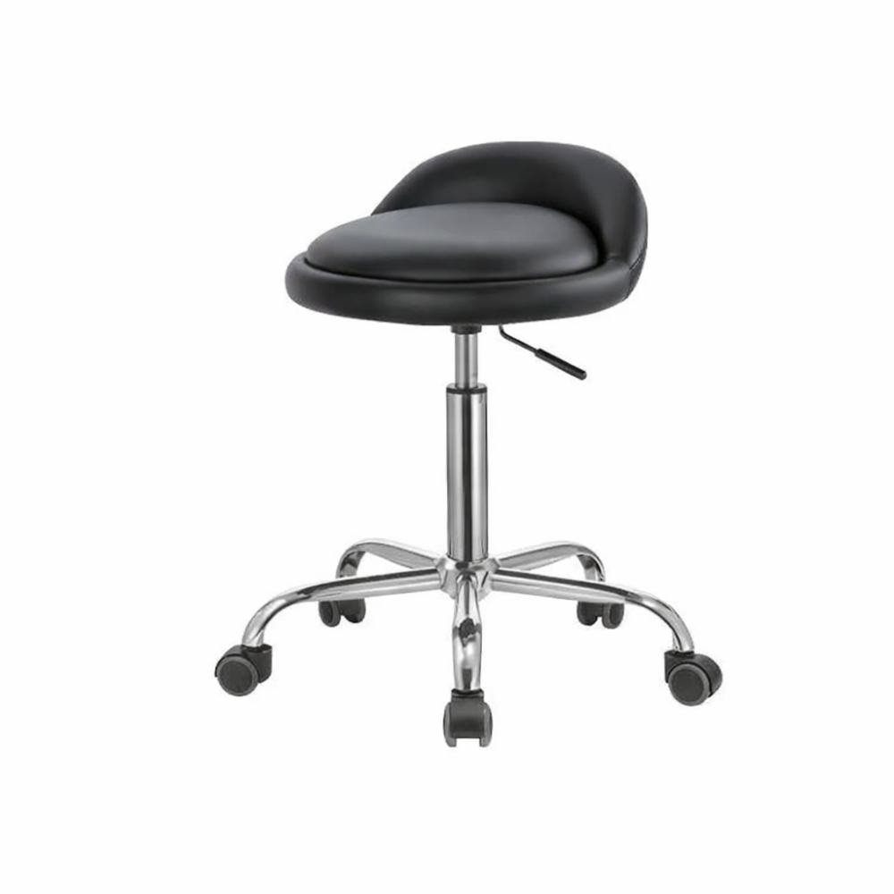 Стул мастера со спинкой на колесах модель 148 Черный Киев - изображение 1