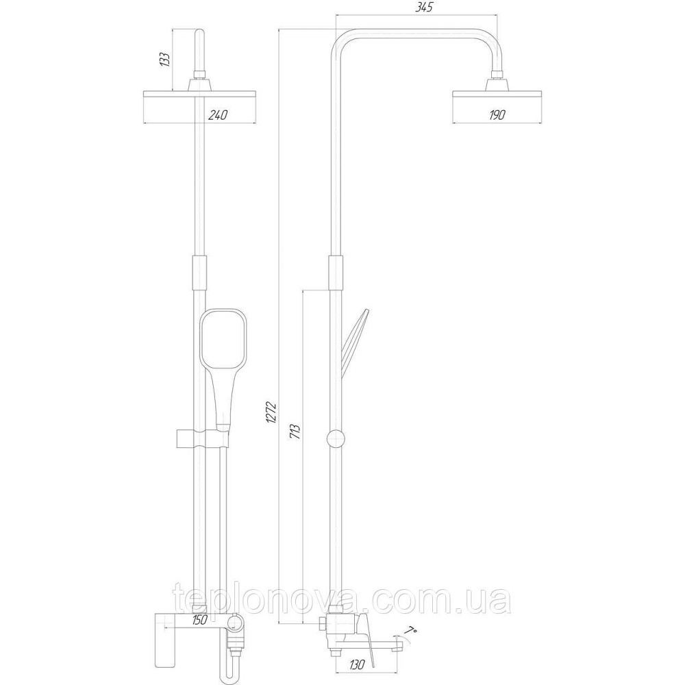 Душевая система TOPAZ ODISS TO 18102-H52-BL Черновцы - изображение 4