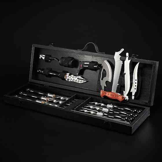 Шампури подарункові набір бокс для пікніка гриля та барбекю Оригінальні Віп подарунки на день народження татові, хлопцю, Тернопіль