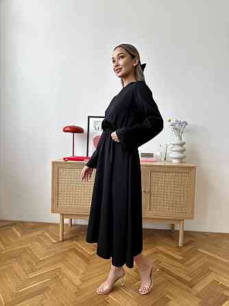 Женское романтическое платье с открытой спиной Черный Одесса