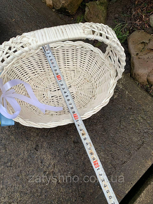 Плетений кошик з декором, білий Київ - фото 7