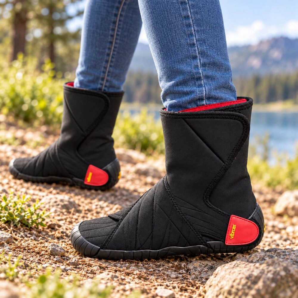 Ботинки чёрно-красные Furoshiki Vibram средней высоты, размер 40-41 Киев - изображение 9