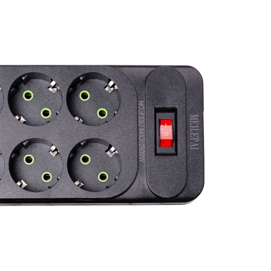 Мережевий фільтр подовжувач 5 м на 6 розеток 4 USB 2 Type-C та кнопкою вимкнення HP-5-16 Коломия