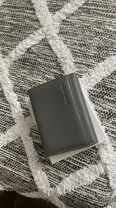 Маленький женский кожаный кошелек серого цвета с монетницей Marco Coverna Киев - изображение 10